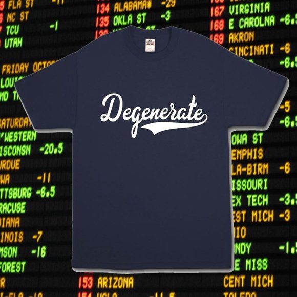 Degenerate Morals " Degenerate " Sports Betting Gambling Sportsbook - Picture 1 of 1
